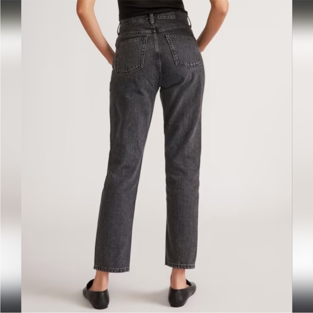 Everlane The Original Cheeky Crop Jean, Washed Black Grey, Size 25